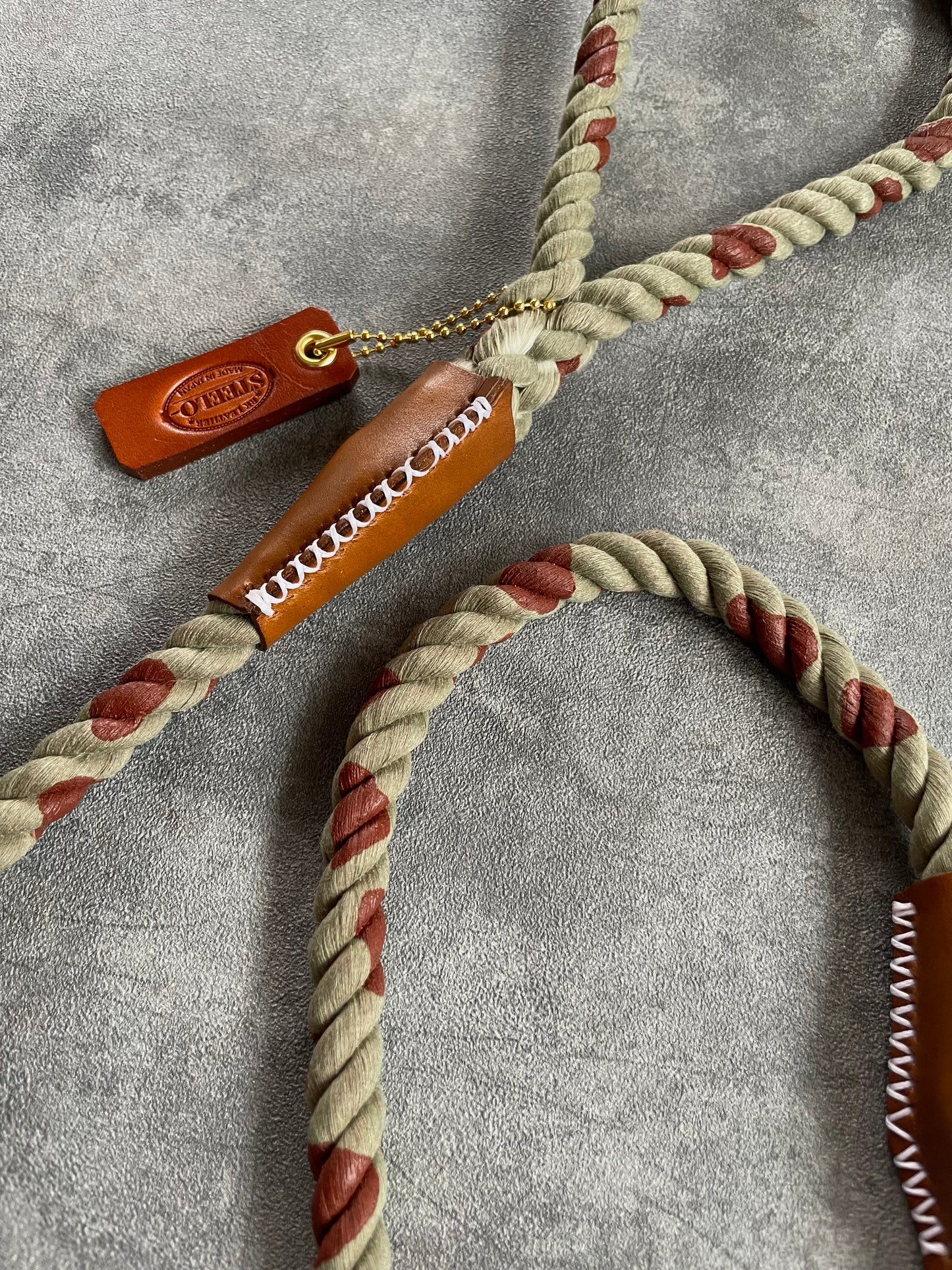 COW PATTERN ROPE LEAD/太さ12mm/大型犬-超大型犬まで可