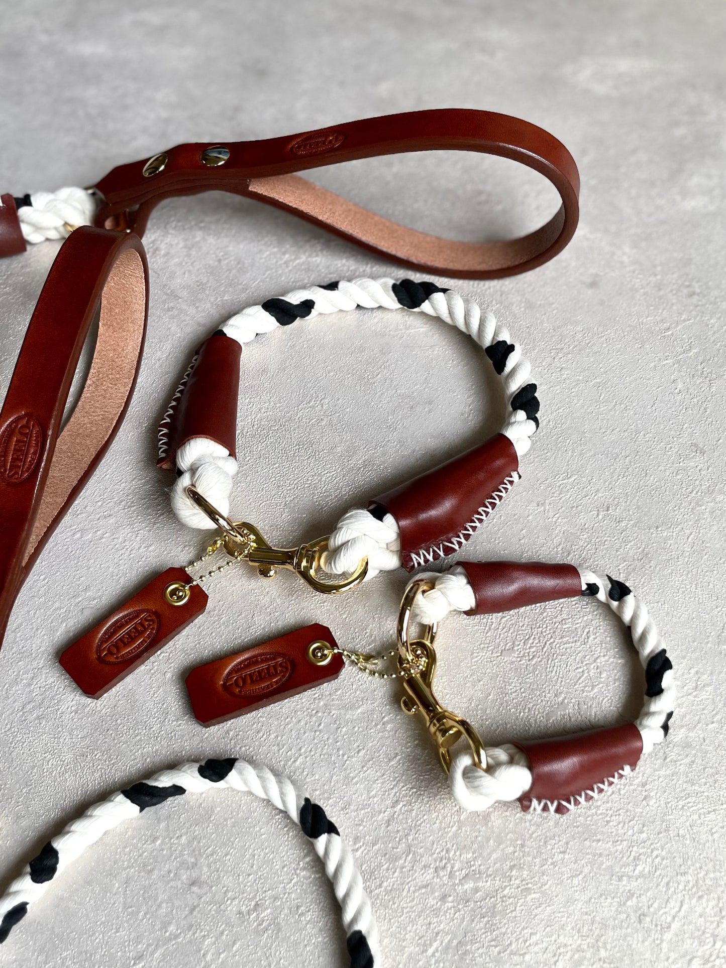 Cow pattern ROPE COLLAR