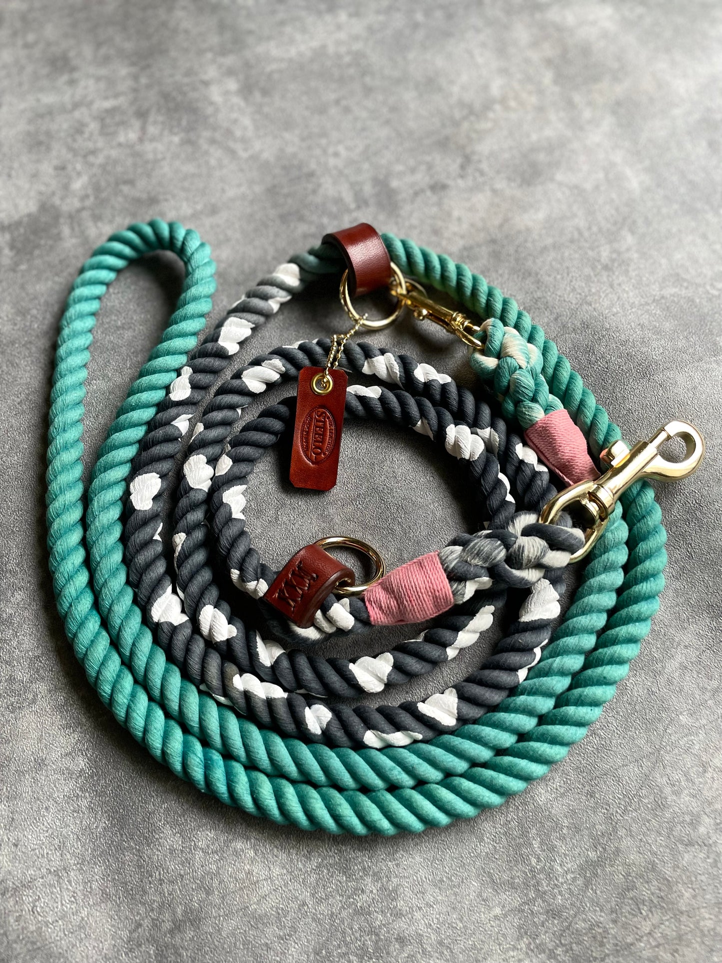 CUSTOM GRADATION 牛柄 2WAY ROPE LEAD