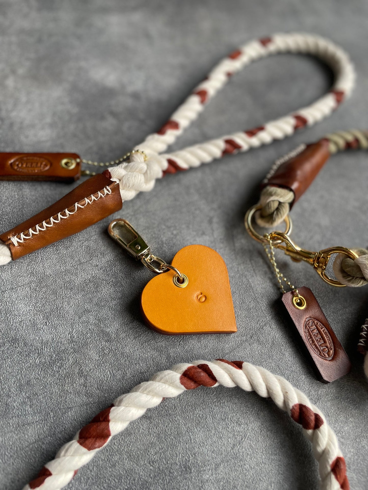LEATHER HEART CHARM