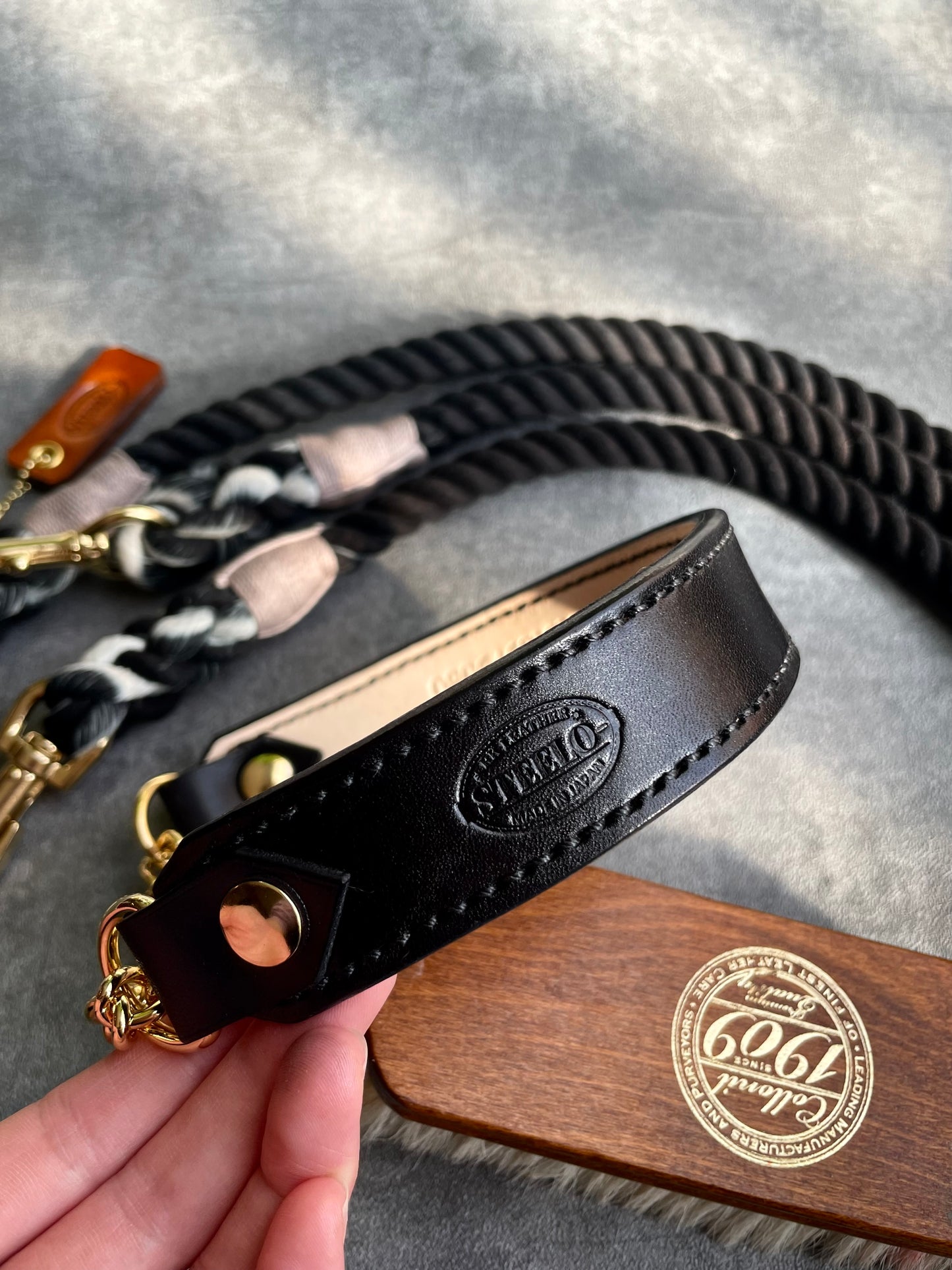 HAND STITCH LEATHER COLLAR/全22色