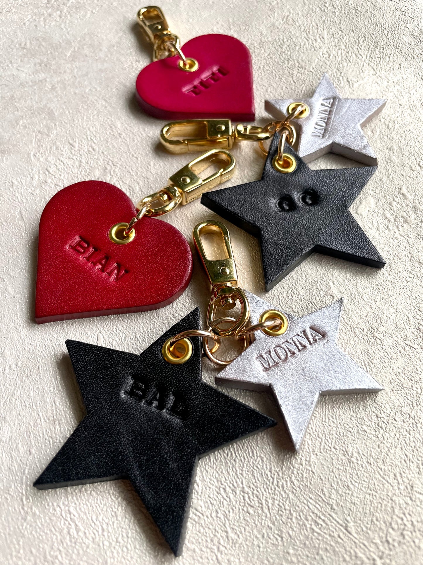 LEATHER STAR CHARM