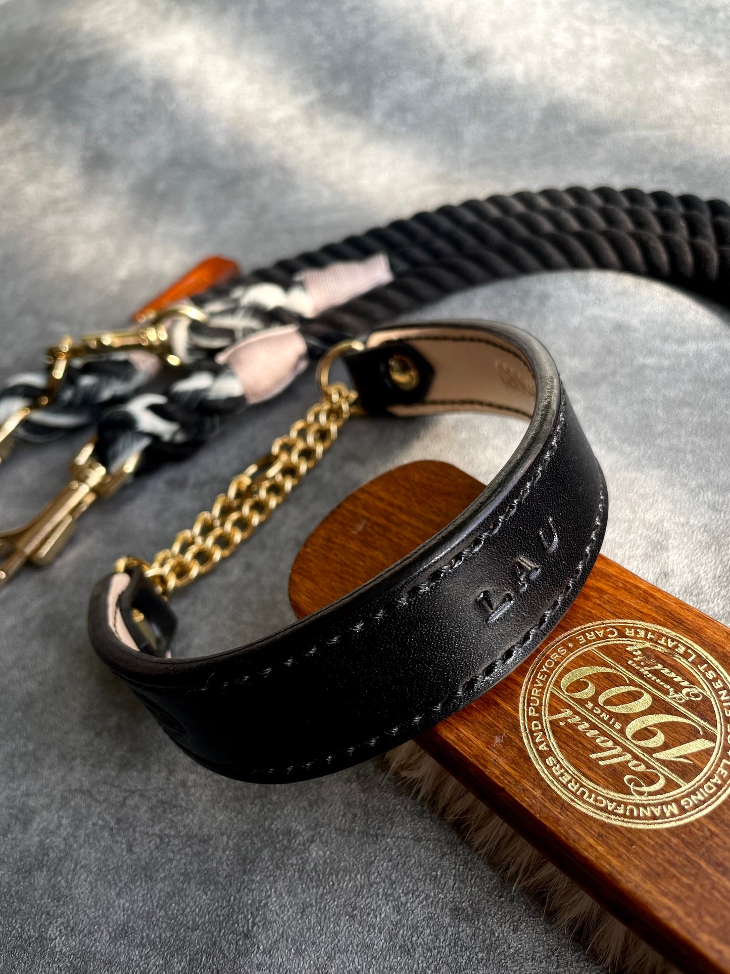 HAND STITCH LEATHER COLLAR/全22色