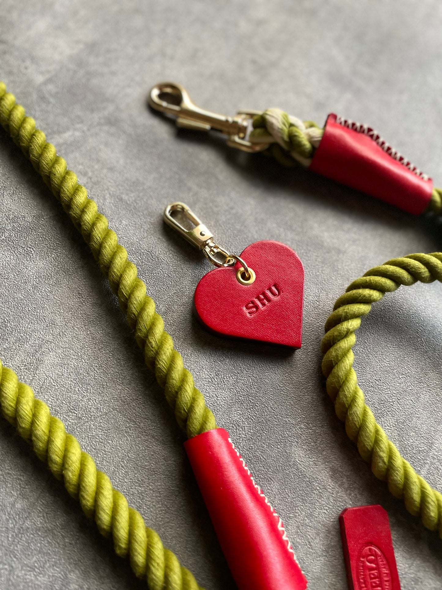 LEATHER HEART CHARM