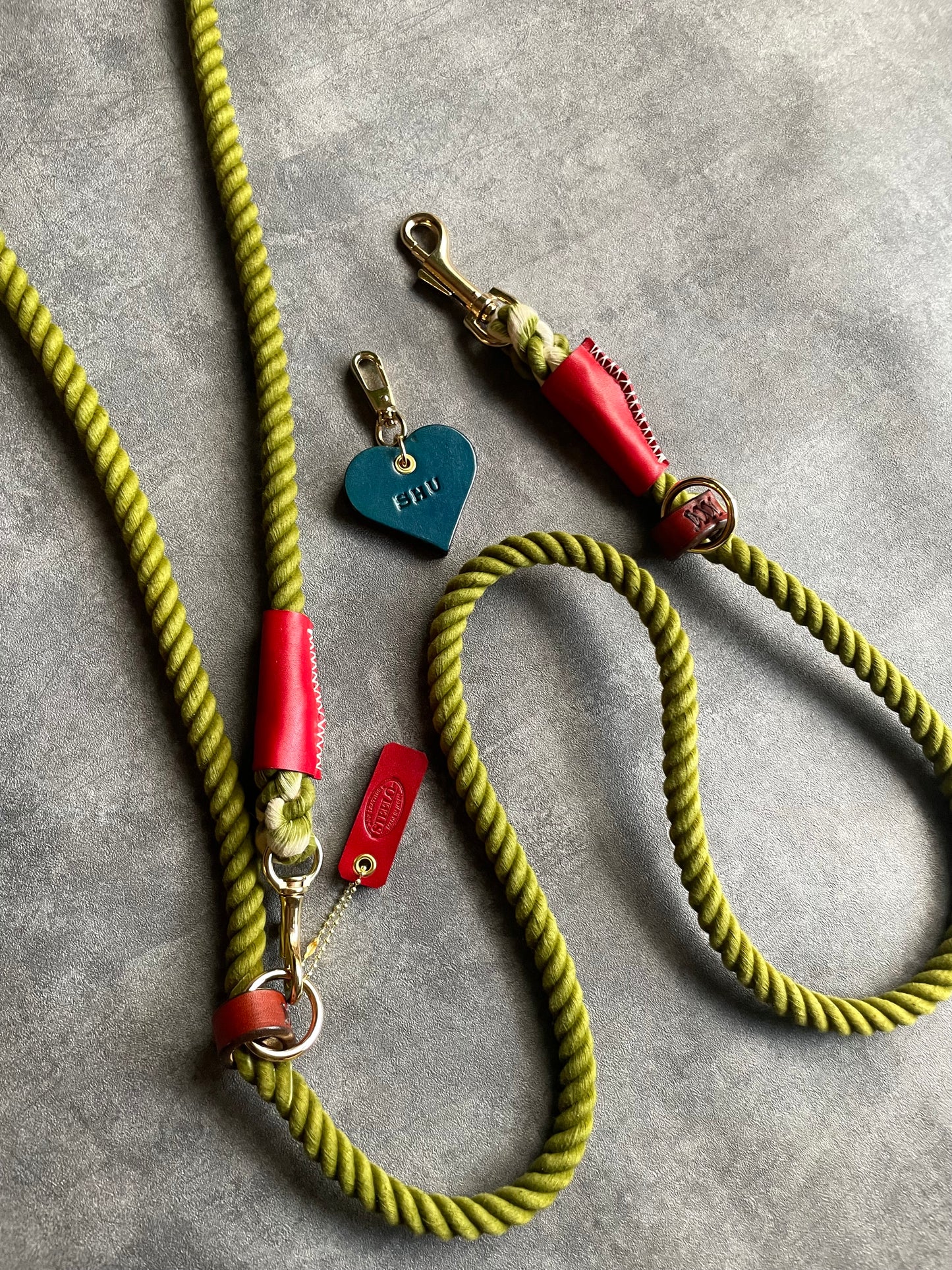 LEATHER HEART CHARM