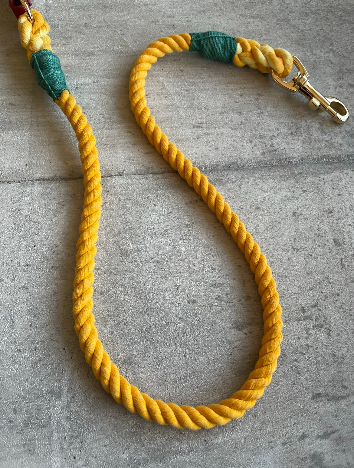 LEATHER ROPE LEAD / ORIGINAL MUSTARD