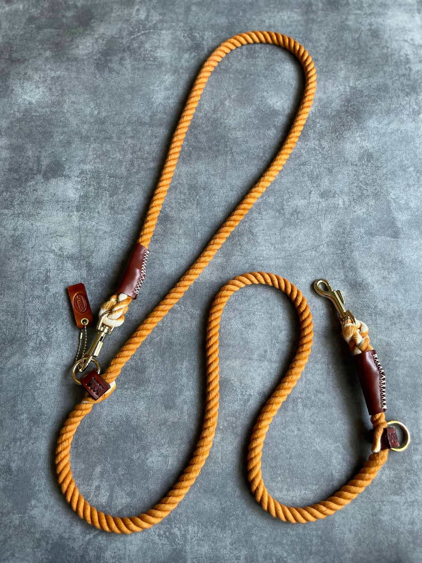 2WAY ROPE LEAD/OCHER BROWN/太さ12mm/15kg-20kg迄