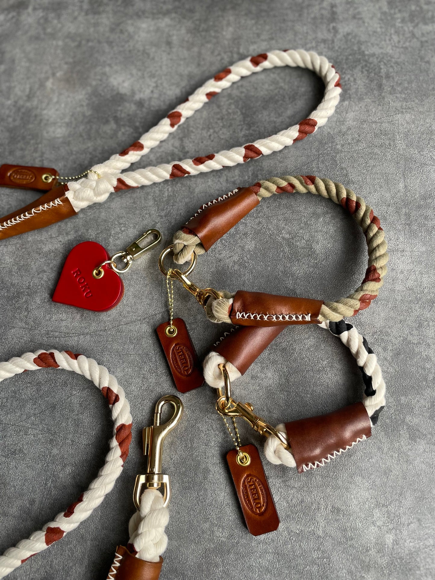 LEATHER HEART CHARM