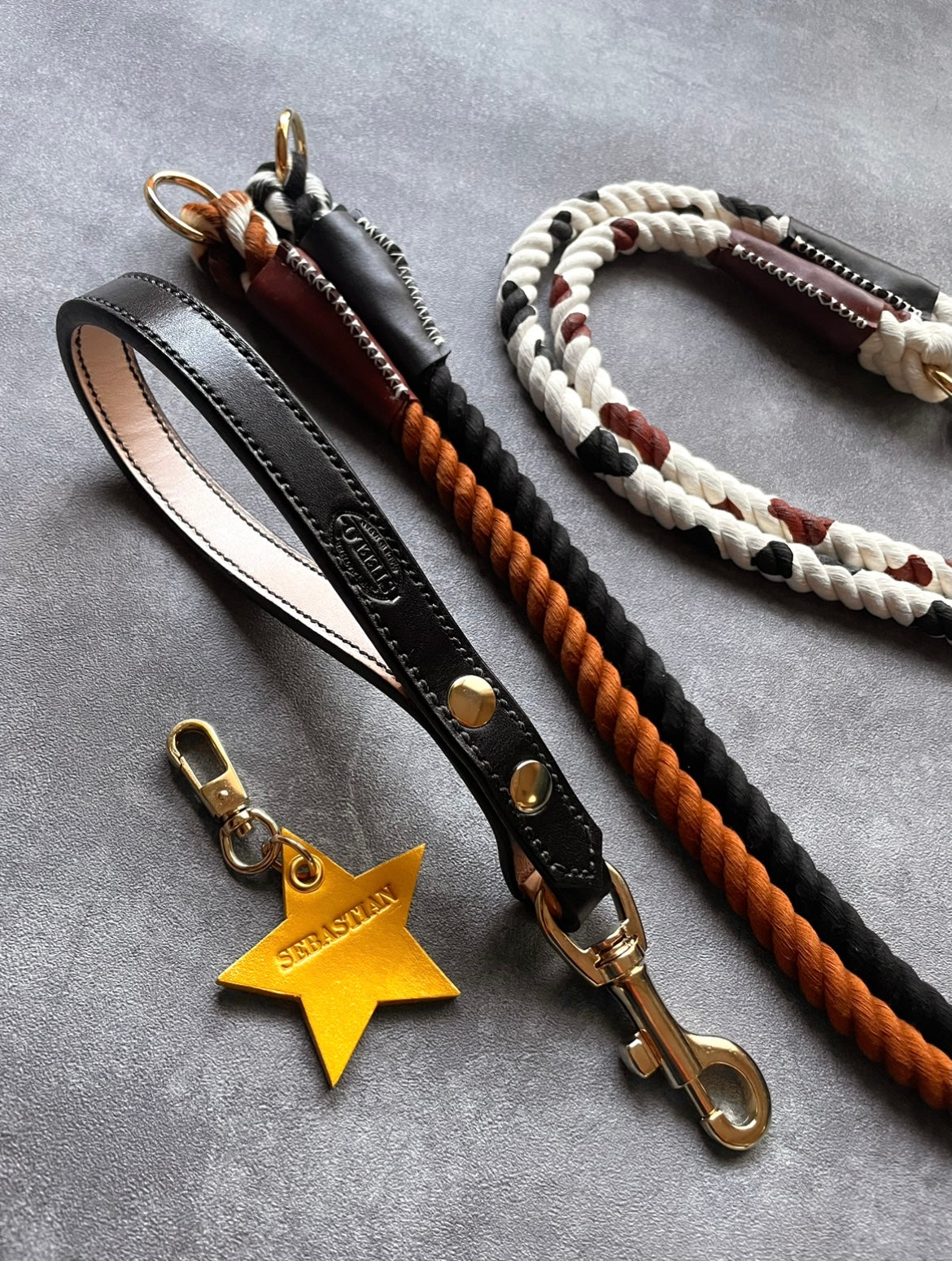 GRADATION Cow pattern ROPE LEAD single item