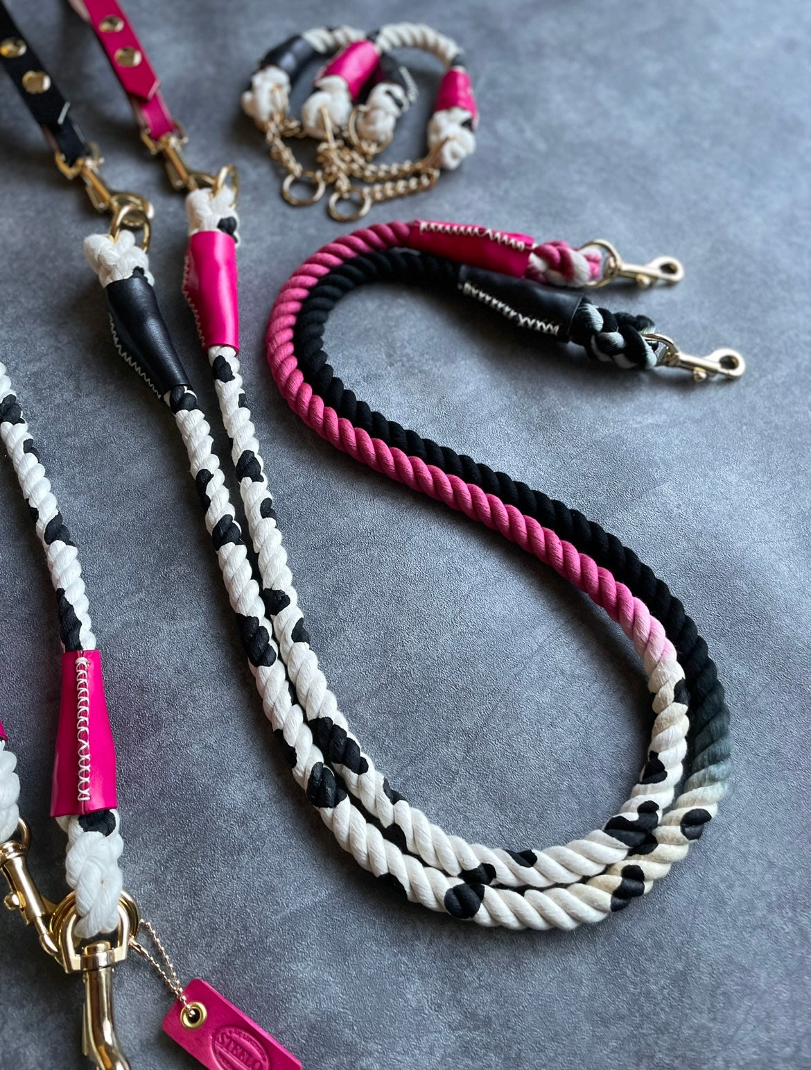 GRADATION Cow pattern ROPE LEAD single item