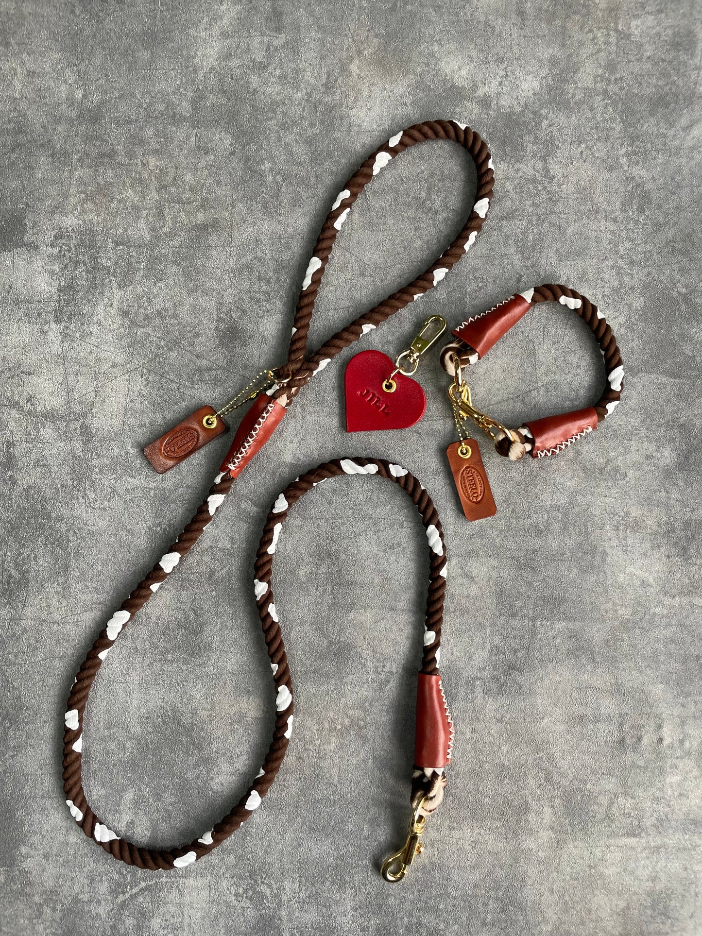 CUSTOM CASUAL Cow pattern ROPE LEAD