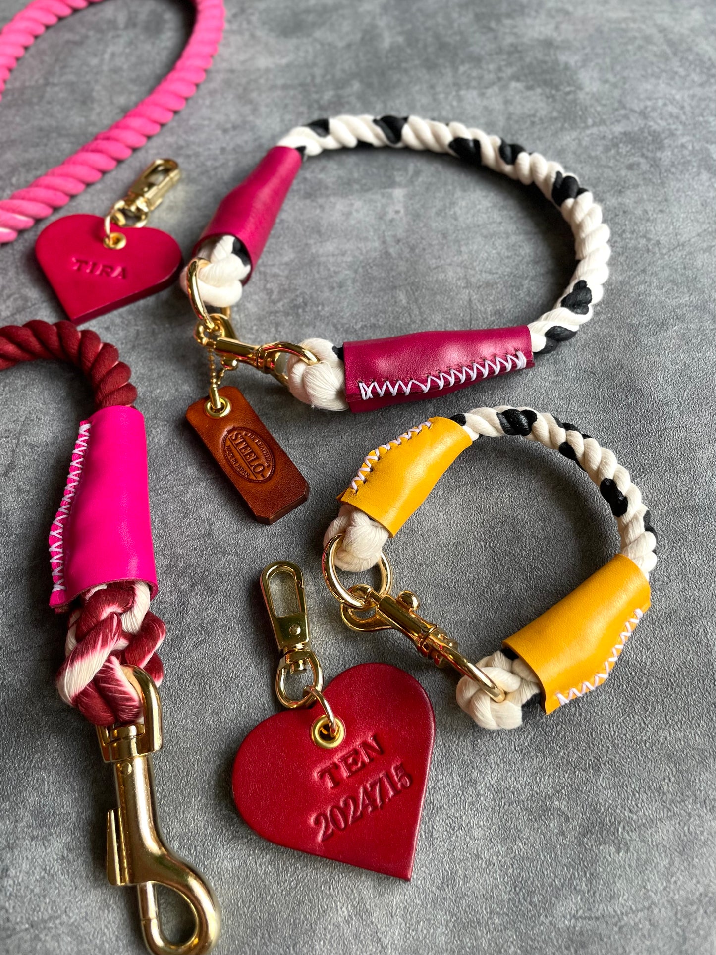 LEATHER HEART CHARM