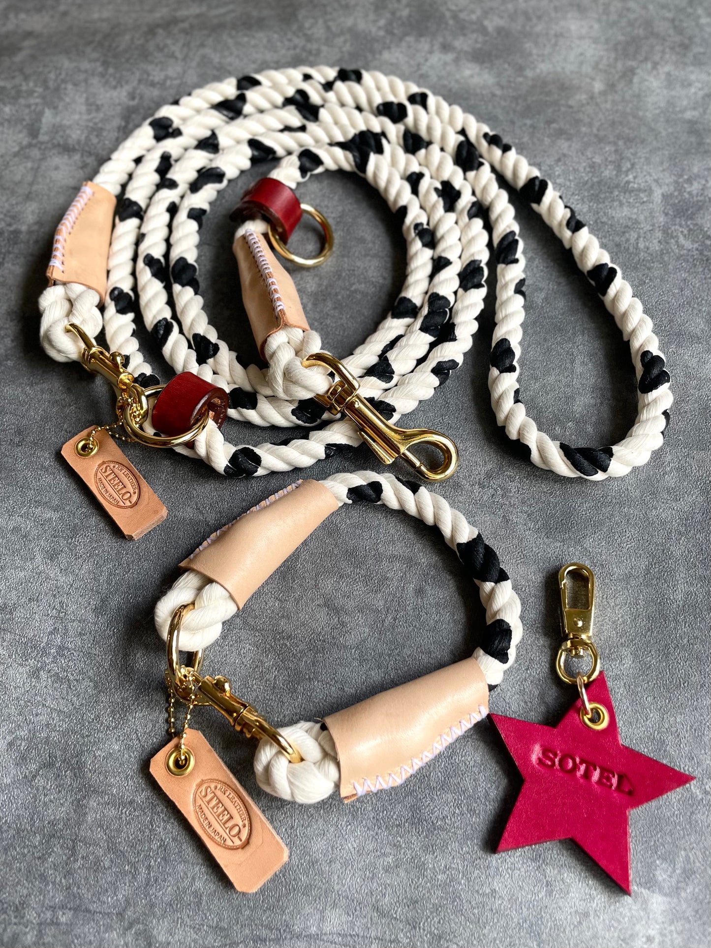 Cow pattern ROPE COLLAR