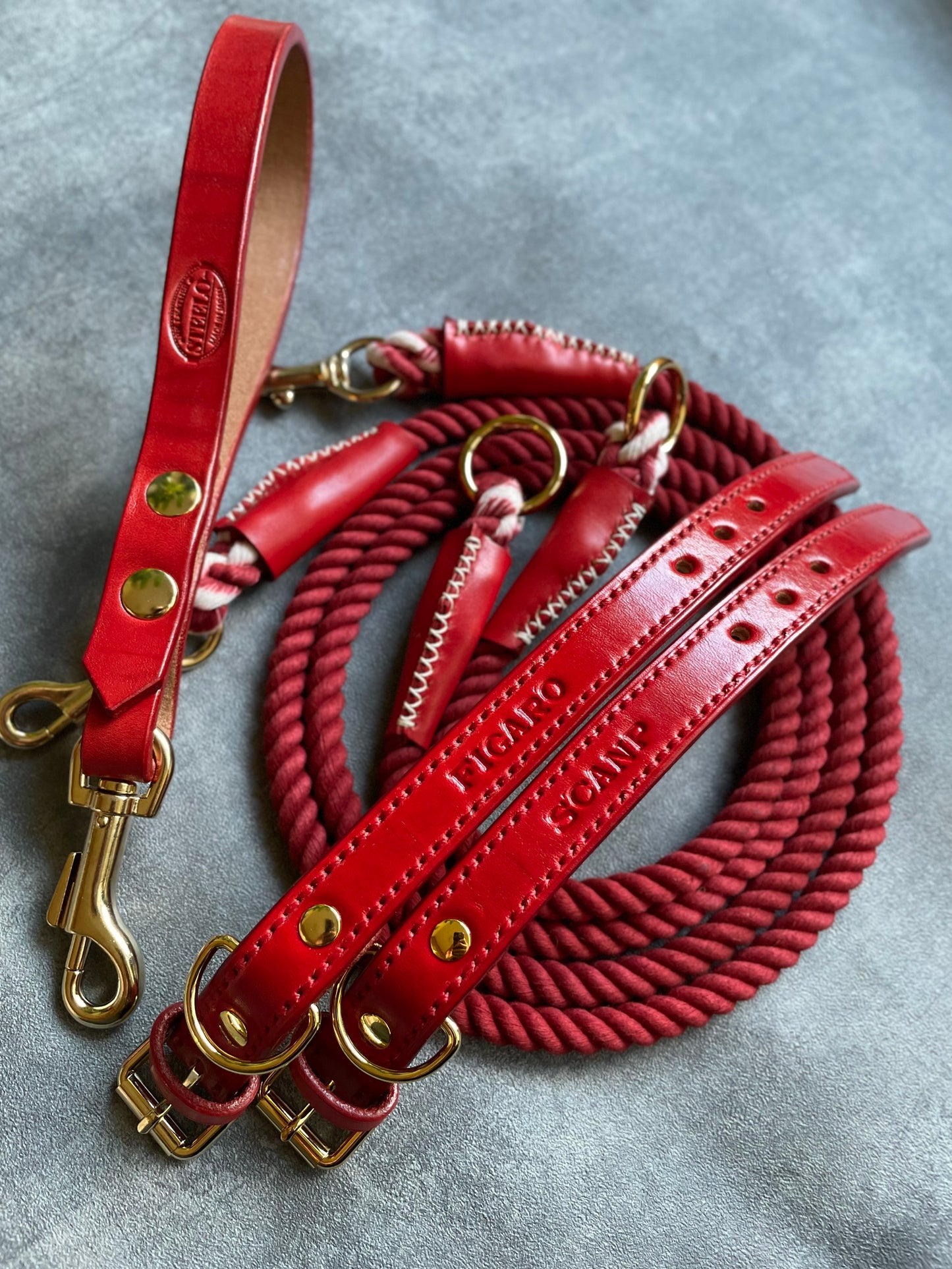 HAND STITCH LEATHER COLLAR/全22色