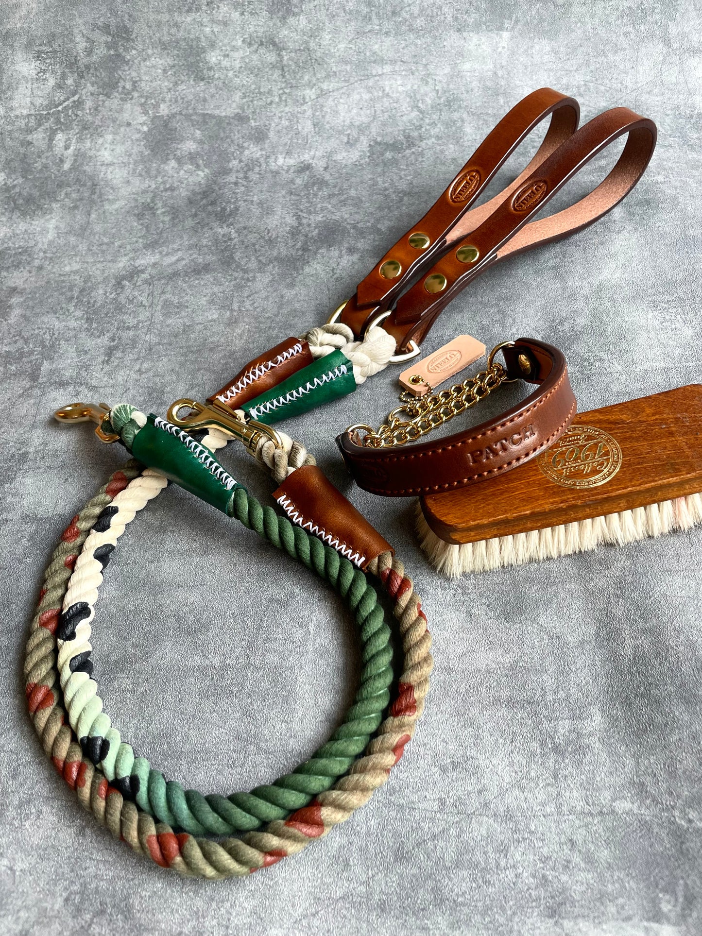 CUSTOM 牛柄 LEATHER ROPE LEAD