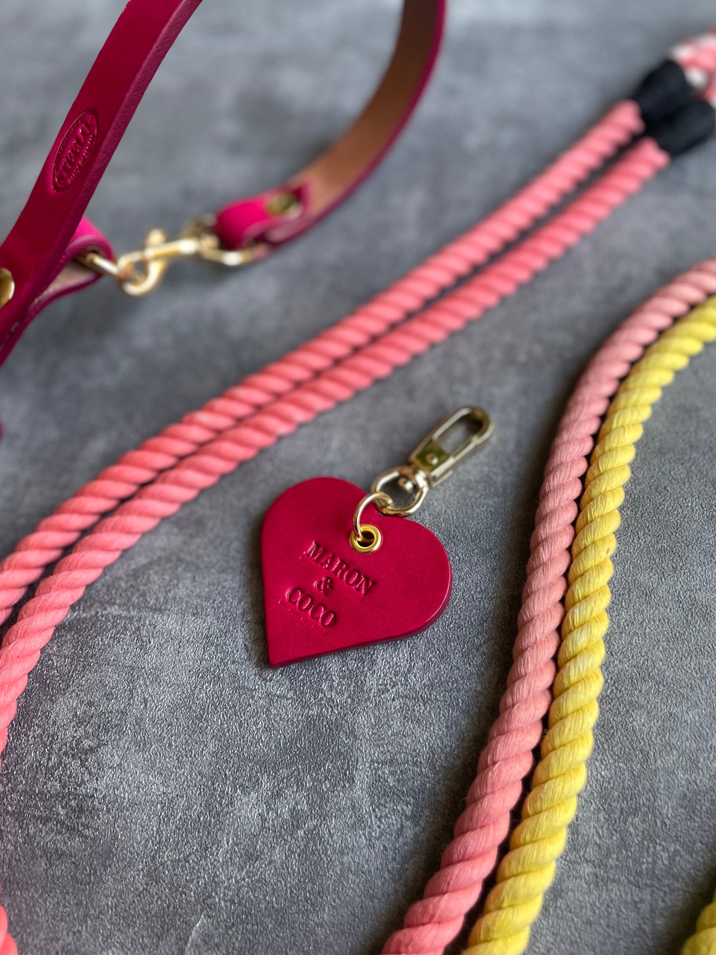 LEATHER HEART CHARM