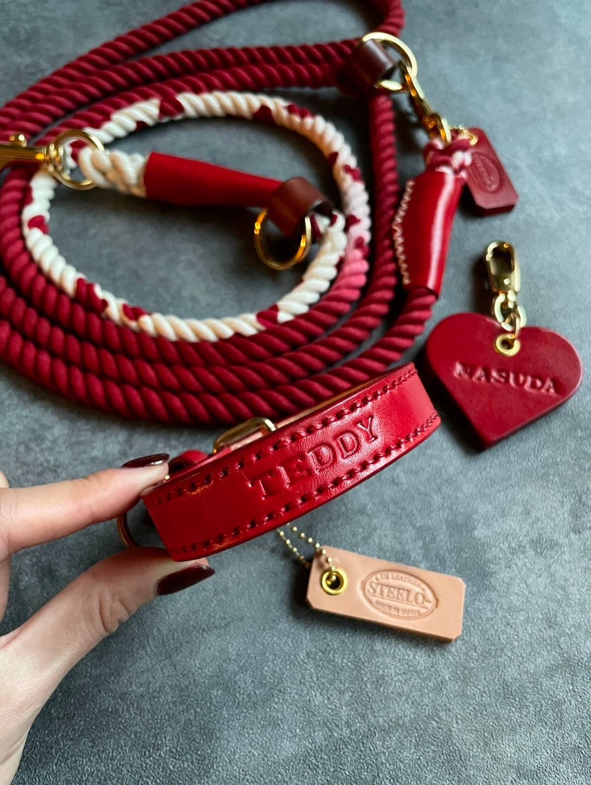 HAND STITCH LEATHER COLLAR/全22色