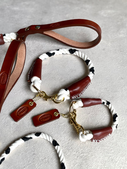 Cow pattern ROPE COLLAR