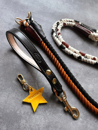 LEATHER STAR CHARM