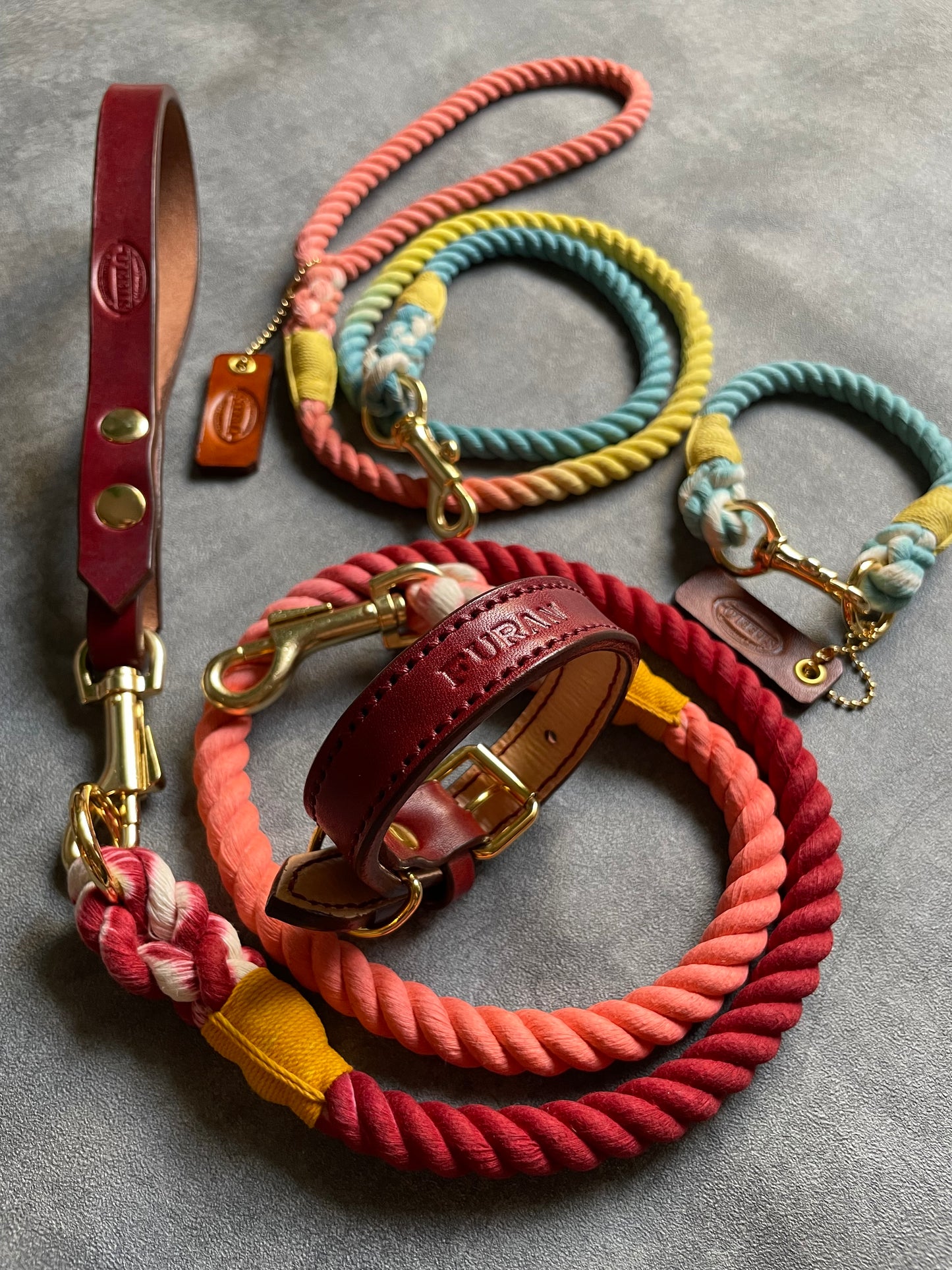 HAND STITCH LEATHER COLLAR/全22色