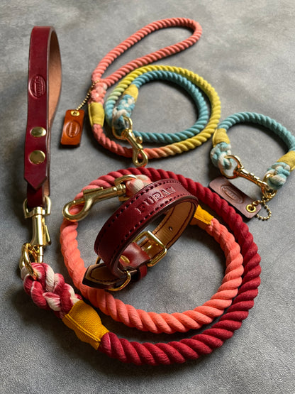 HAND STITCH LEATHER COLLAR/全22色