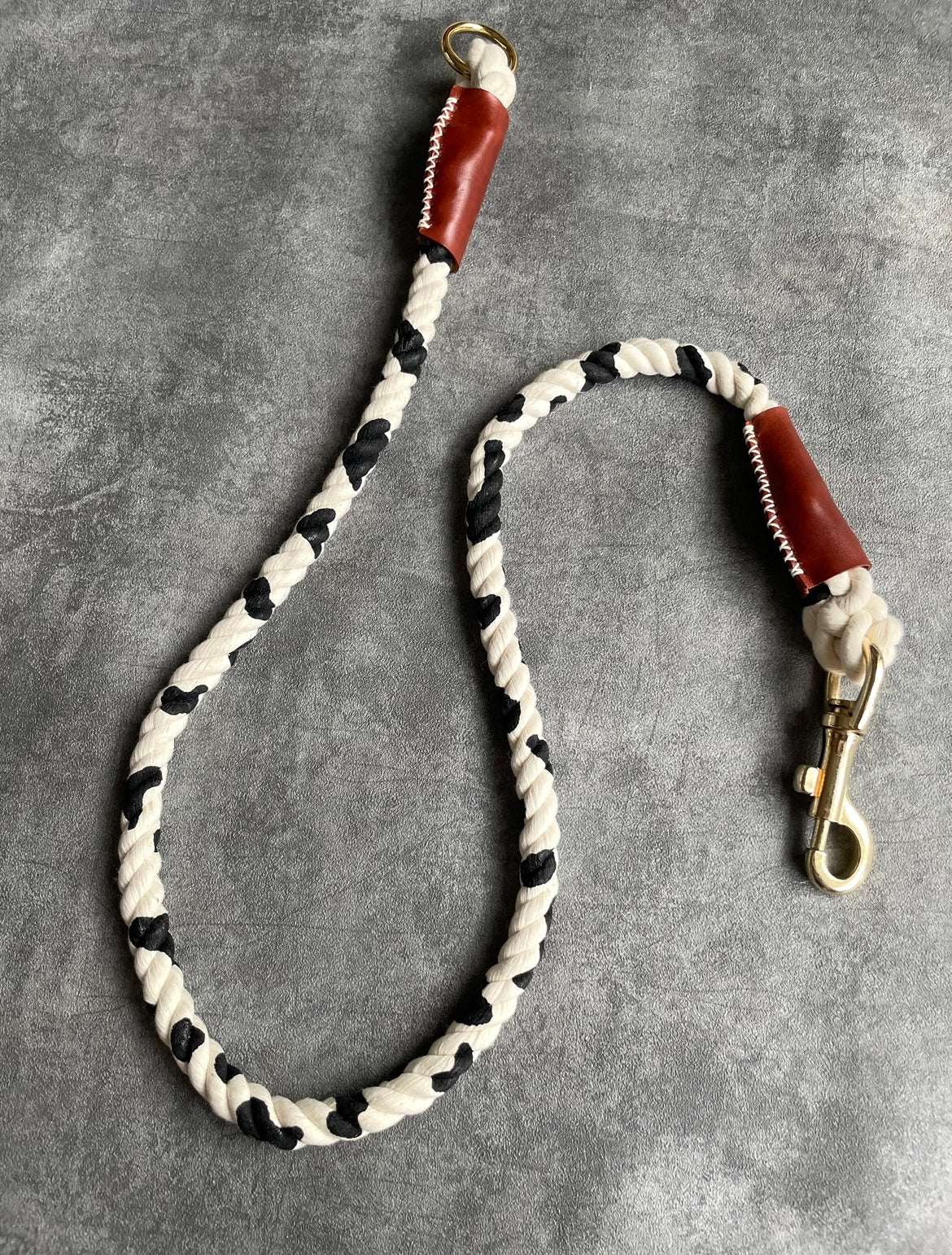 牛柄 ROPE LEAD単品/ブラック/太さ12mm/15kg迄