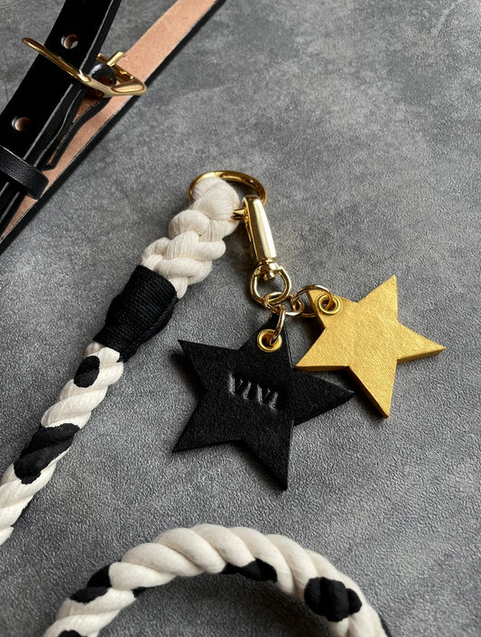 LEATHER STAR CHARM