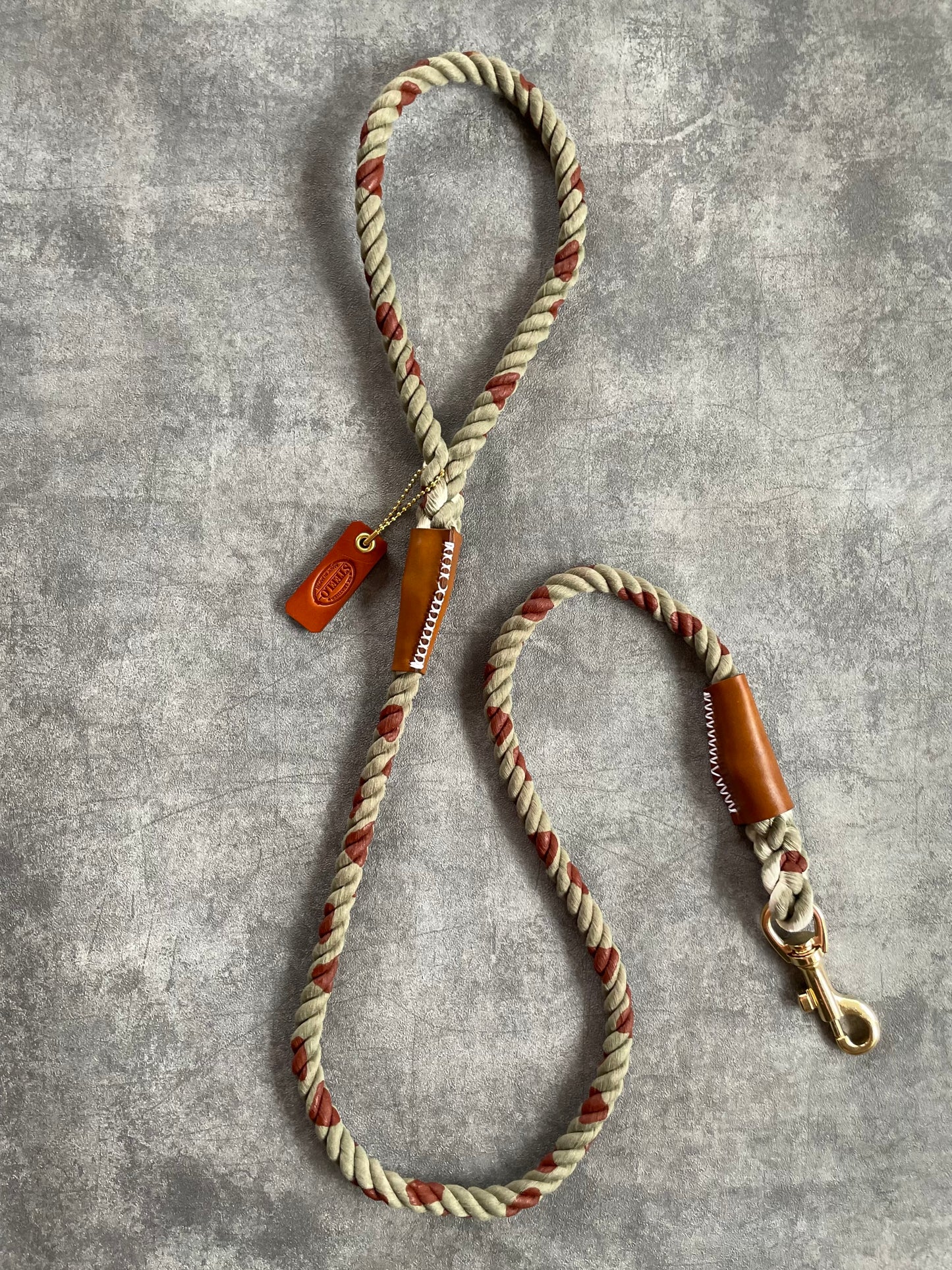 COW PATTERN ROPE LEAD/太さ12mm/大型犬-超大型犬まで可