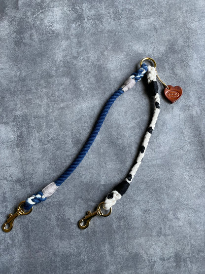 お手持ちのリードの先端に繋げて使える多頭引き/W LEAD/ 太さ9mm/各15kg迄