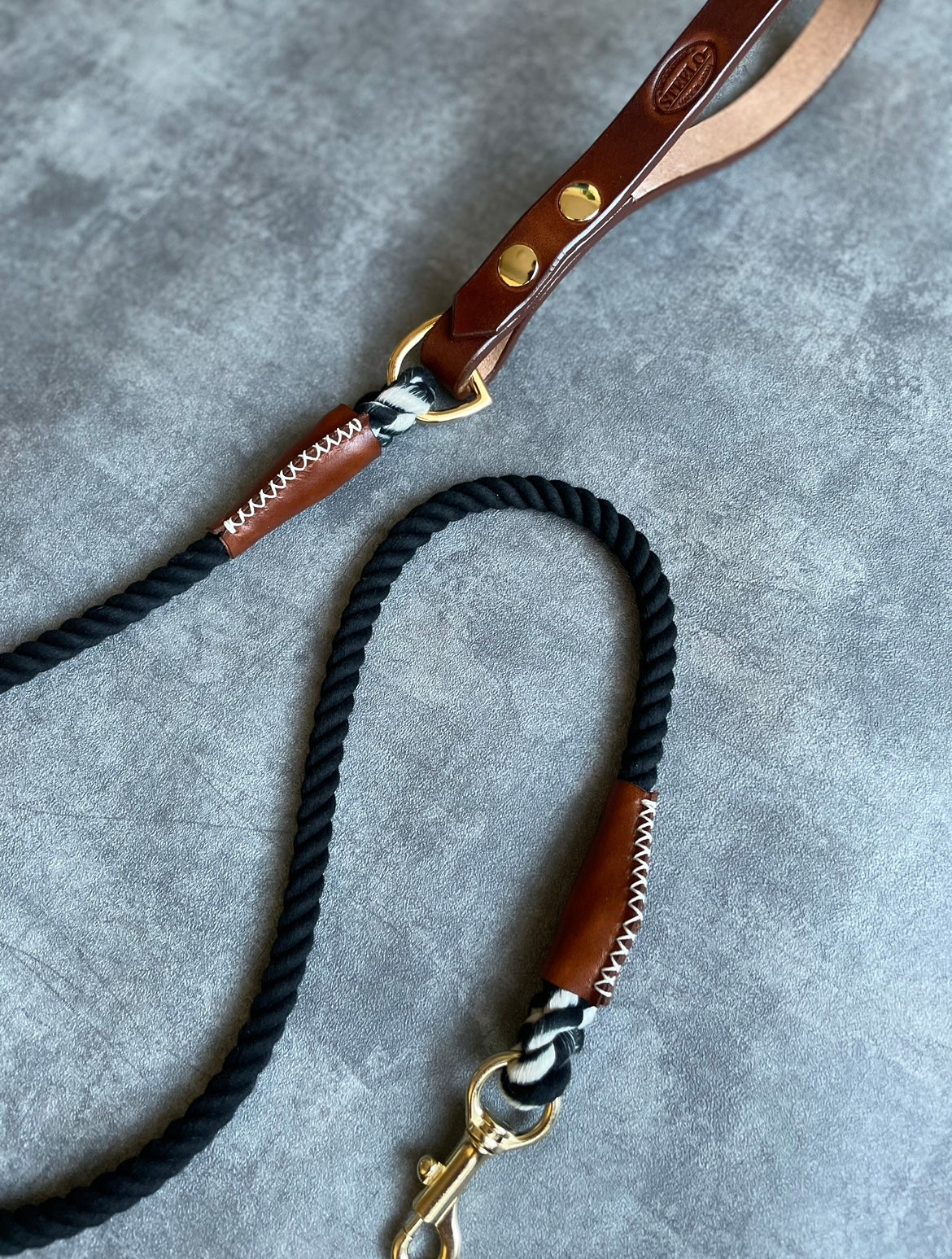 CUSTOM LEATHER ROPE LEAD 