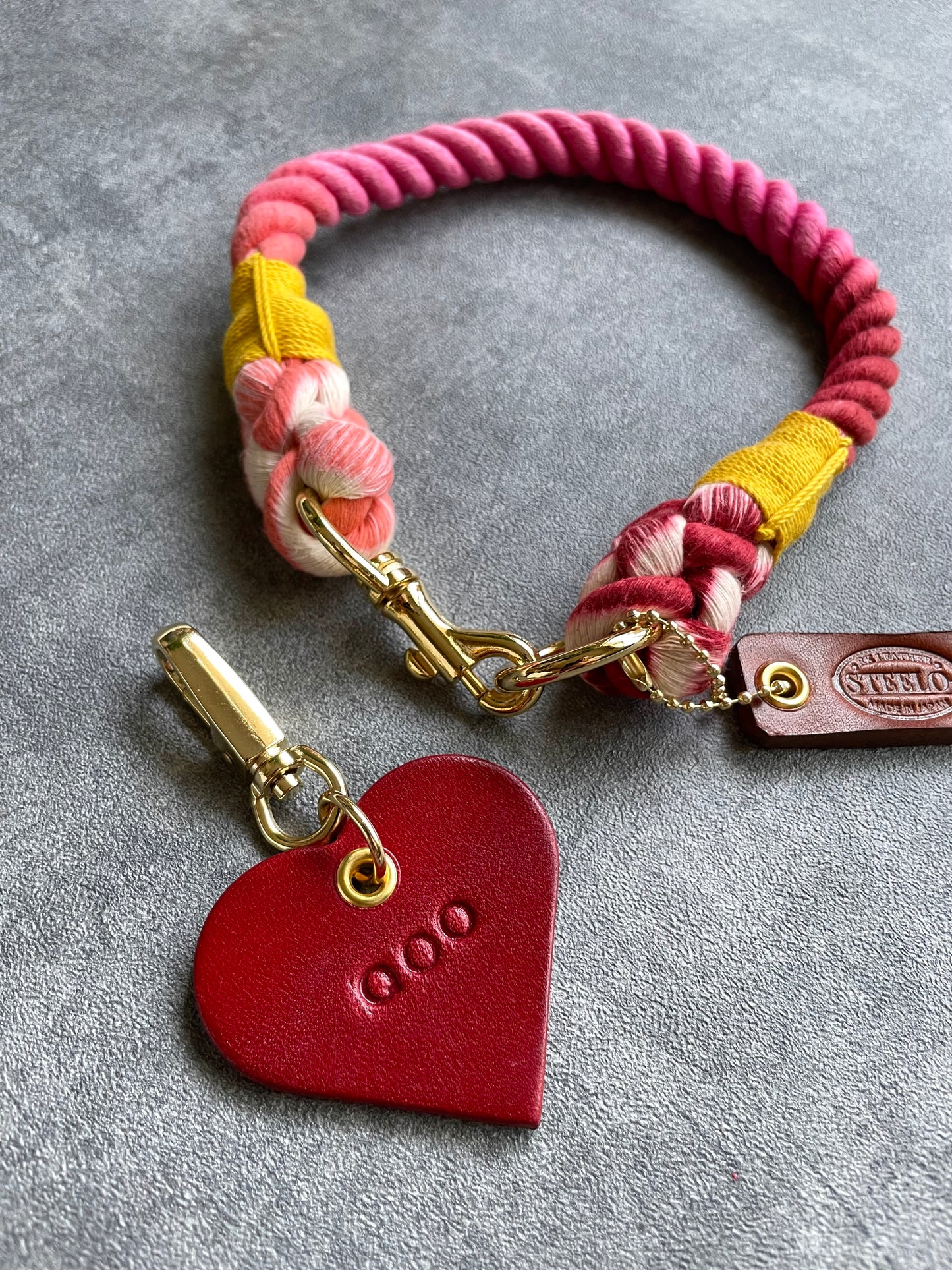 LEATHER HEART CHARM