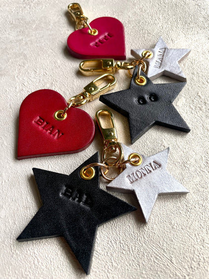 LEATHER STAR CHARM