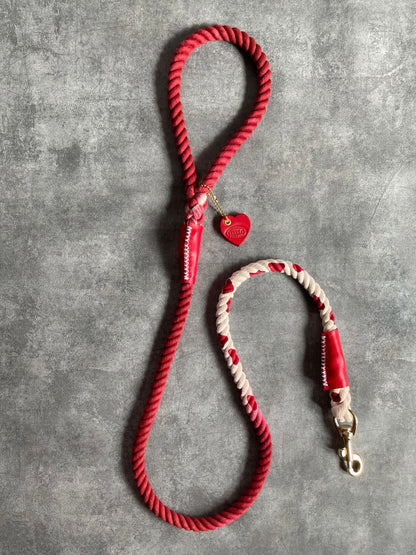 GRADATION COW PATTERN ROPE LEAD/太さ12mm/大型犬-超大型まで可