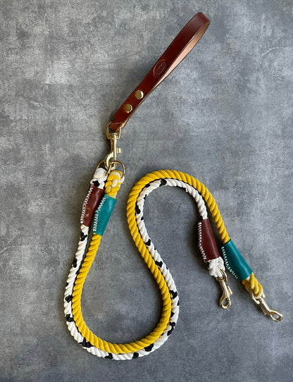 CUSTOM cow pattern ROPE LEAD single item 