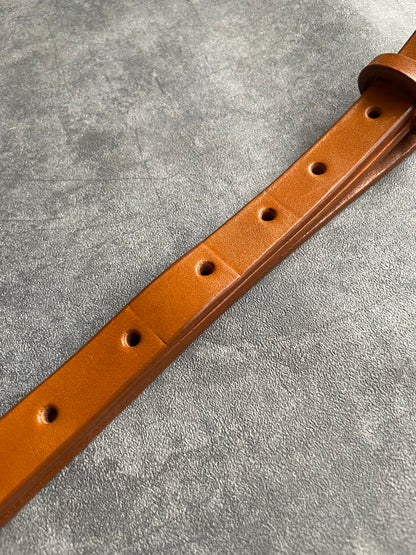 LEATHER SHOULDER STRAP/キャメル