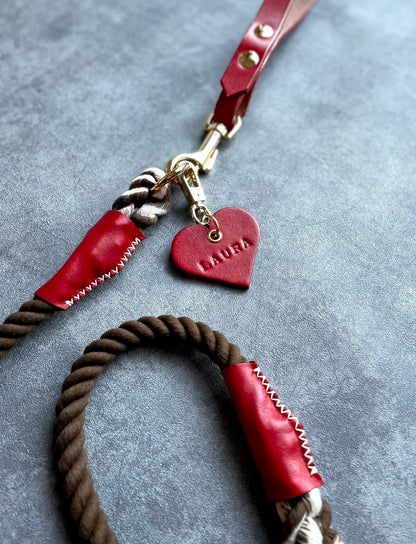 LEATHER HEART CHARM