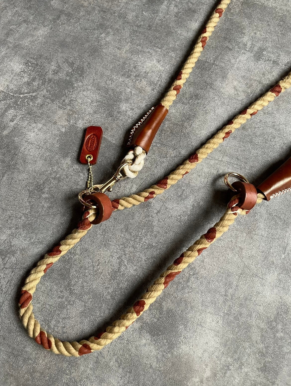 Cow pattern 2WAY ROPE LEAD