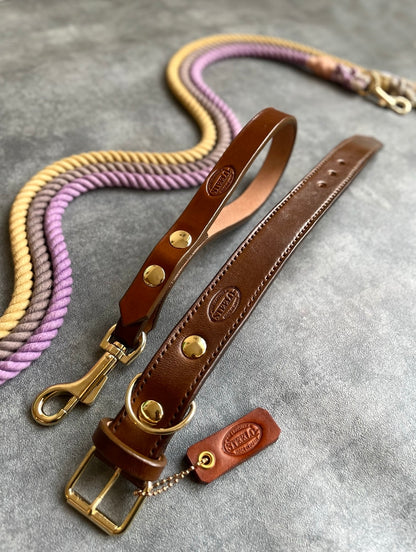 HAND STITCH LEATHER COLLAR/全22色