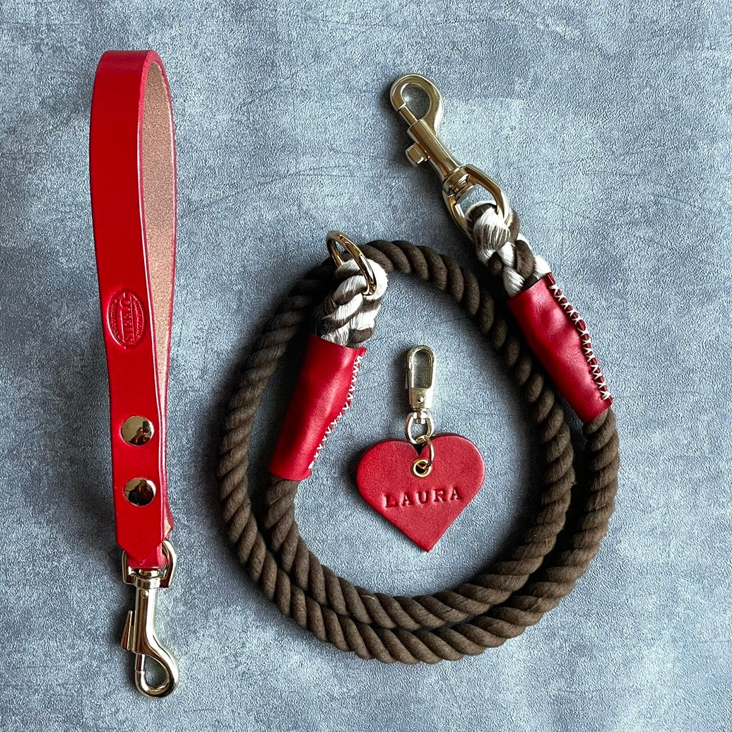 LEATHER HEART CHARM