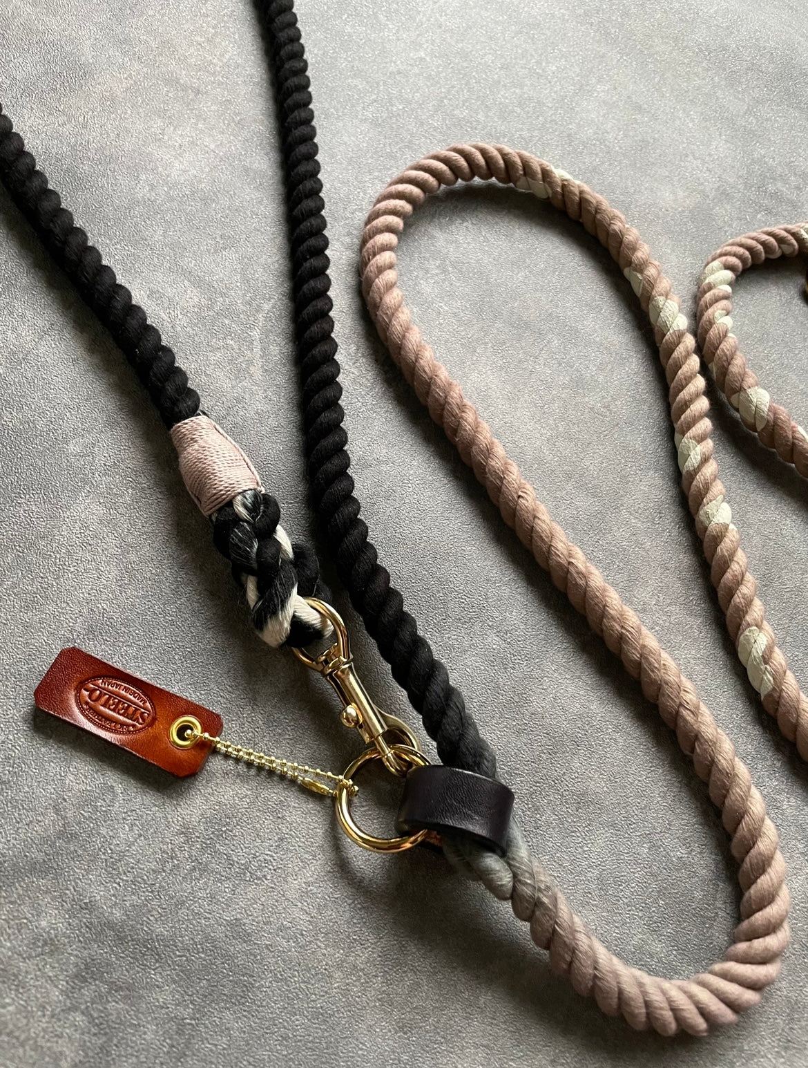 GRADATION 牛柄 2WAY ROPE LEAD/太さ12mm/20kg迄