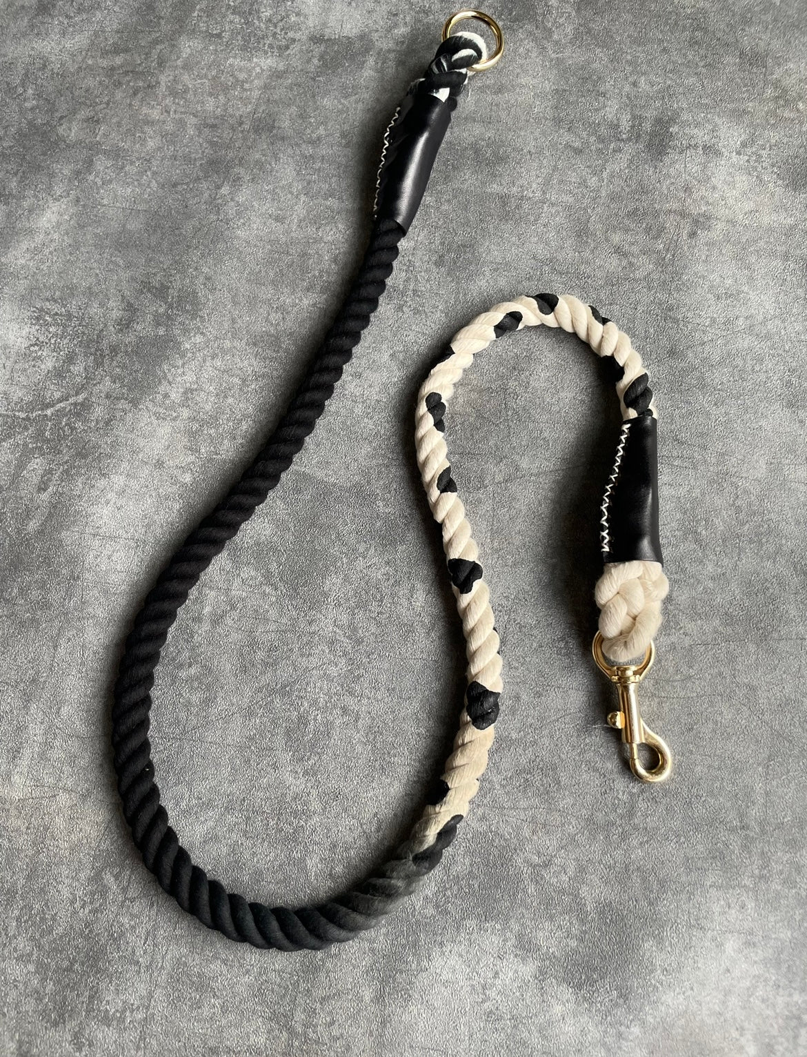 GRADATION 牛柄 ROPE LEAD単品/ブラック/太さ12mm/15kg迄