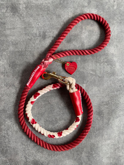 GRADATION COW PATTERN ROPE LEAD/太さ12mm/大型犬-超大型まで可
