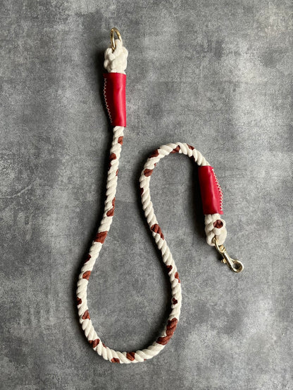 牛柄 ROPE LEAD単品/ブラウン/太さ12mm/15kg迄