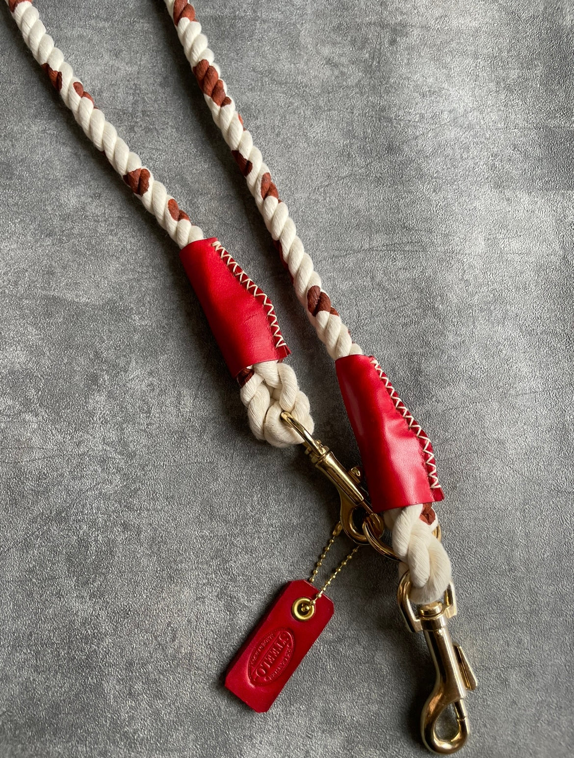 牛柄 ROPE SHOULDER STRAP/ブラウン