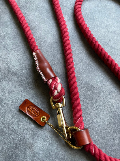 2WAY ROPE LEAD/DARK RED/太さ12mm/20kg-70kg迄