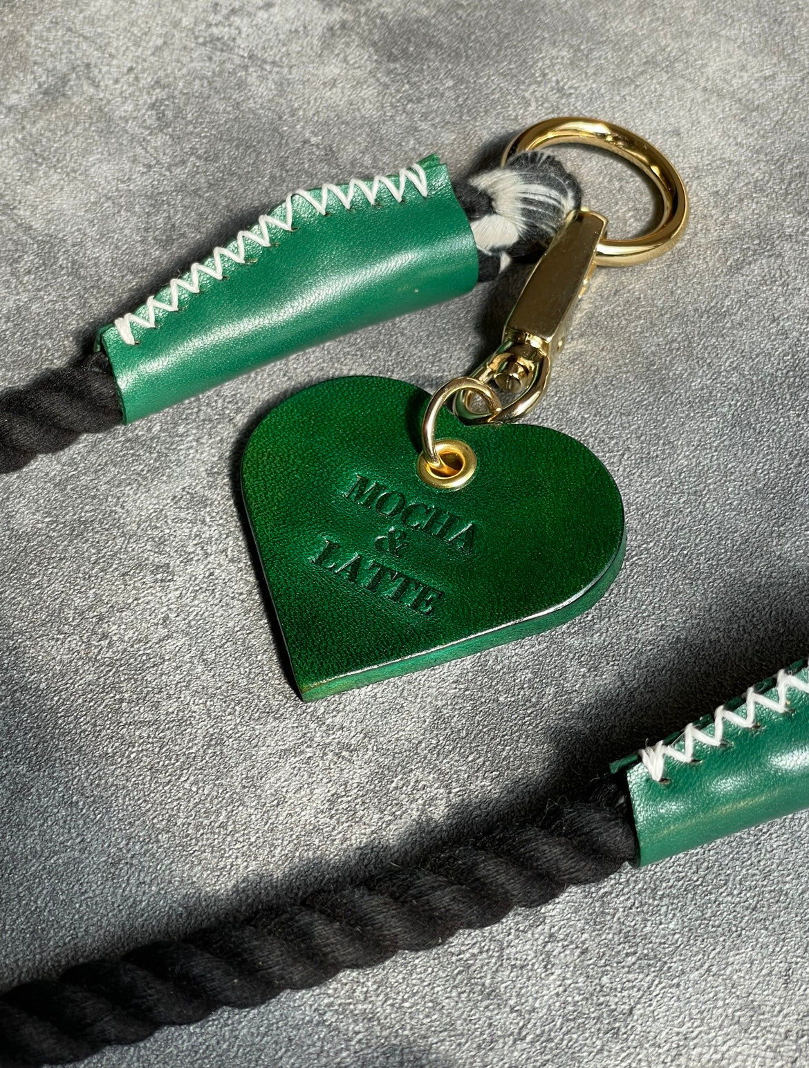 LEATHER HEART CHARM