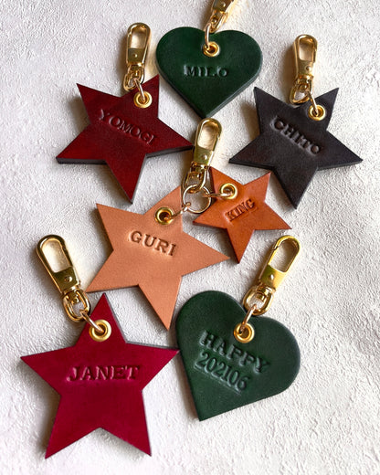 LEATHER STAR CHARM
