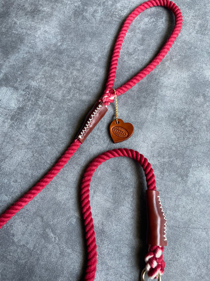 CASUAL ROPE LEAD/DEEP RED/太さ9mm/15kg迄