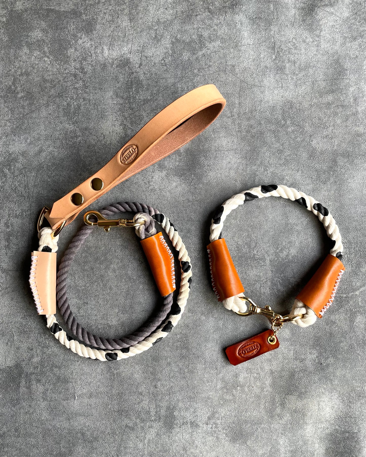 CUSTOM 牛柄 LEATHER ROPE LEAD