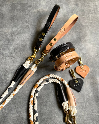 HAND STITCH LEATHER COLLAR/全22色